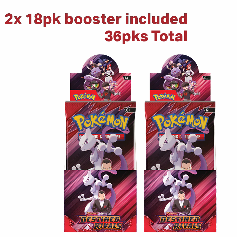 Pokémon TCG Scarlet and Violet 10 Destined Rivals 36pk (2x 18pk) Booster box.