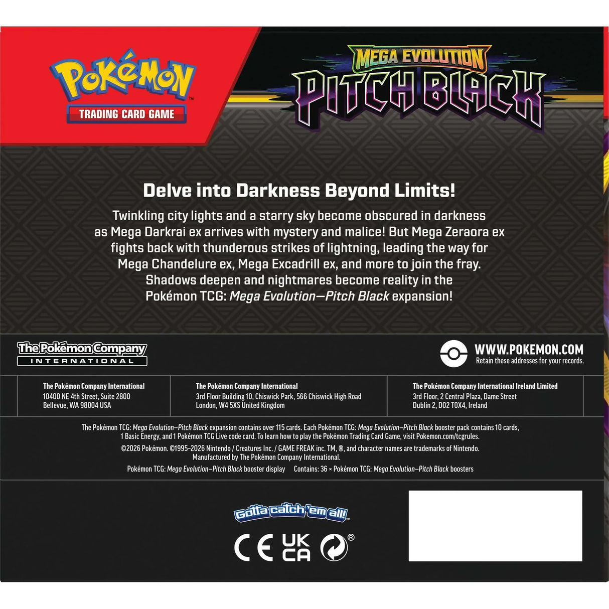 Pokémon TCG: Mega Evolution Pitch Black - Booster Box