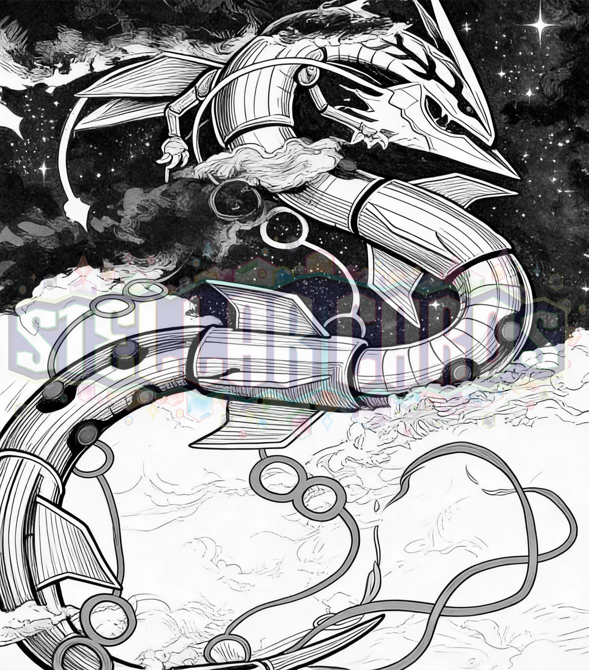 Custom Engraved Rayquaza Binder (Pick your colour)