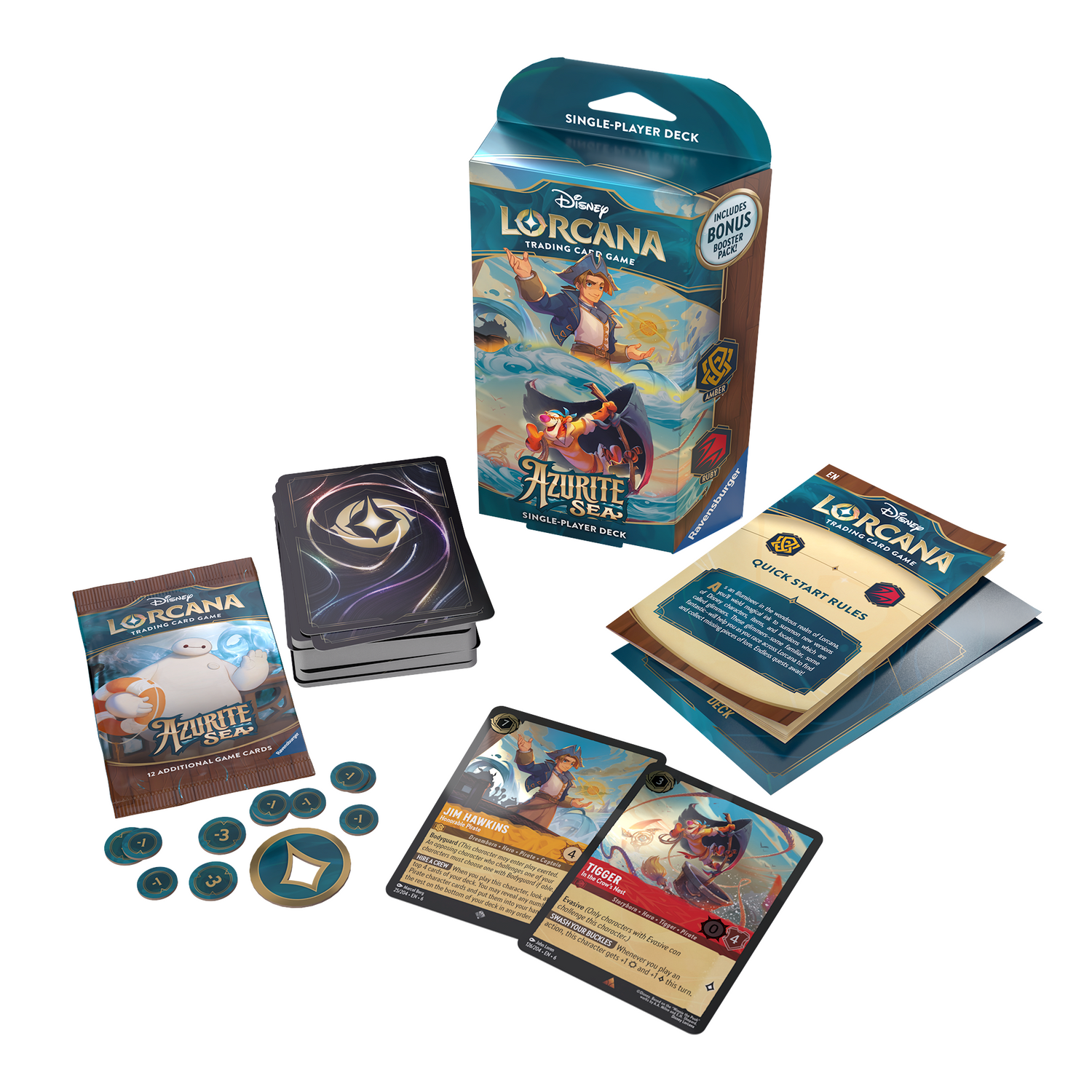 Disney Lorcana: Azurite Sea Starter Deck - Amber & Ruby