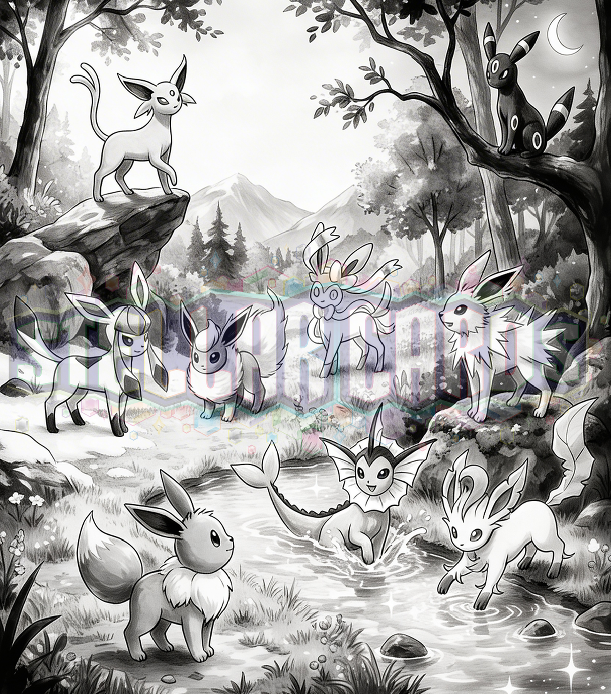 Eeveelutions  Custom Binder (pick your colour)