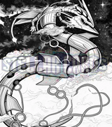 Custom Engraved Rayquaza Binder (Pick your colour)